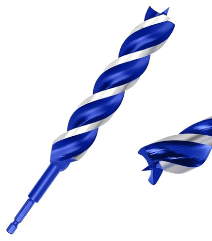 Wood Drill Bits, 28mm x 300mm Long Drill Bit for Wood Carbon Steel Quick Change Hex Shank Wood Drill Bit for Woodworking, Softwood and Plastic