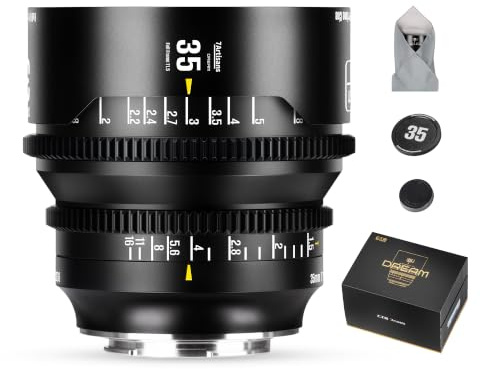 7artisans 35 mm T1.5 Dream Series manuell fokus full-frame stor bländare Prime Cine-objektiv kompatibel för Nikon Z5 Z6 Z7 Z9 Z50 Z6II Z7II ZFC, svart