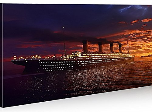 islandburner Bild Bilder auf Leinwand Titanic 1K Titanik XXL Poster Leinwandbild Wandbild art up your life ®