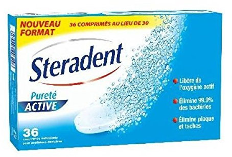 Stéradent comprimés nettoyants pureté active x36 - ( Prix Unitaire ) - Envoi Rapide Et Soignée