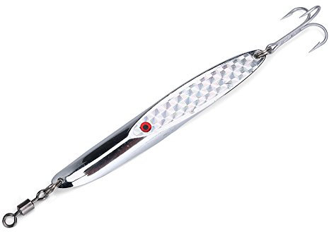 Angelköder Metall Angelköder Köder Metall Bass Harter Löffel Köder Jig Köder für das Salzwasser-Süßwasserfischen(84g-Silber)