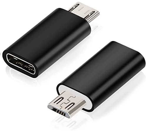 CABLEPELADO Adaptador USB C Hembra a Micro USB Macho | Conversor USB C a Micro USB | Velocidades de Transferencia de Datos de hasta 480 Mbps | Transferencia de Datos | Negro