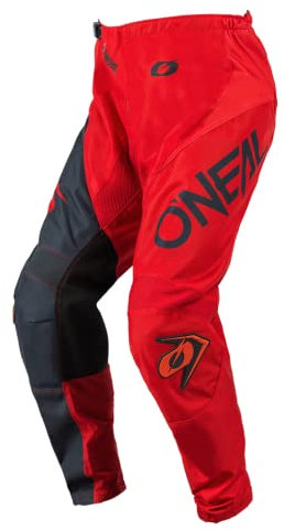 O'Neal O'Neal MX - Pantaloni Unisex per Bambino – Pantaloni da Uomo, Uomo, Pantaloni, E020-338, Rosso/Grigio, 48