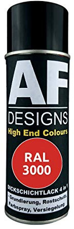 4 in 1 RAL 3000 Feuerrot Dickschichtlack Lack Spray Spraydose