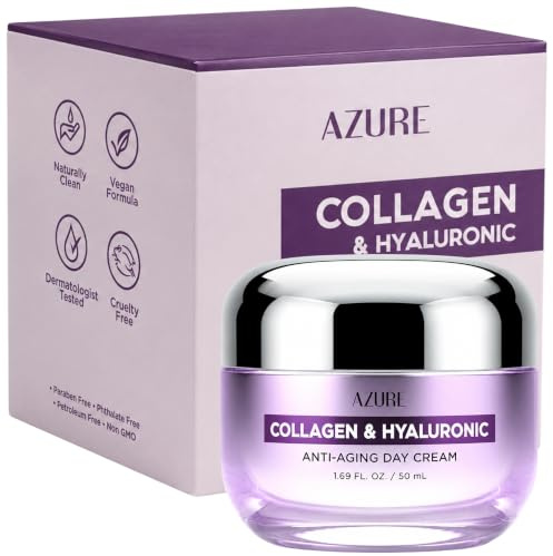 Collagen & Hyaluronic Acid Face Moisturizer, Anti-Aging Day Cream, 1.69 Oz
