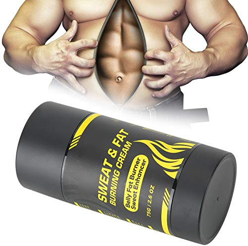 75 g termogen bantningskräm, bantningsfettförbrännare, platt mage buk höfter ben armar uppstramande celluliter dränering anti-celluliter, för män kvinnor (svart)