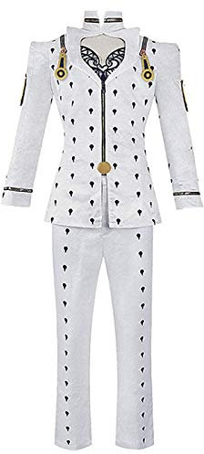 Charous Anime Jojos bizarres Abenteuer-Cosplay-Kostüm, Unisex-Uniform für Halloween-Weihnachtskarneval-Themenparty Cosplay Bruno Bucciarati Komplettset