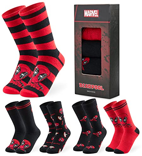 Marvel Avengers Socken Herren Teenager Größe 40–45, 5er-Pack Weich und Atmungsaktiv Herrensocken Set, Geschenke für Männer