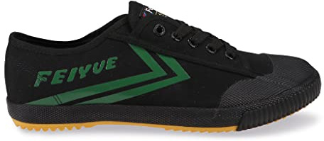 Feiyue Unisex FE LO 1920 Canvas Sneaker, Black/Green, 11 UK