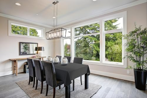 d-c-fix Wachstuchtischdecke PVC-frei – Steel Gray (220 x 150 cm eckig) – Tischunterlage für Küchen- und Esstisch – lebensmittelechtes & abwaschbares Esstischset