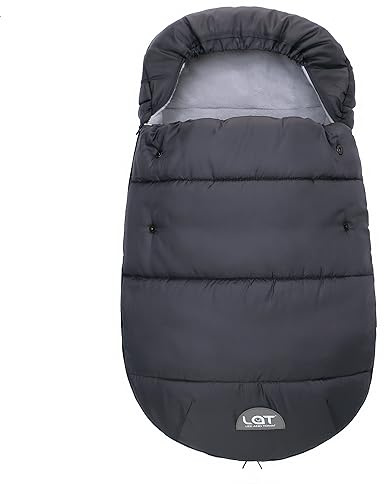 LAT, sacco nanna invernale universale per ovetto, sacco nanna invernale con chiusura lampo, impermeabile, antivento (grigio)