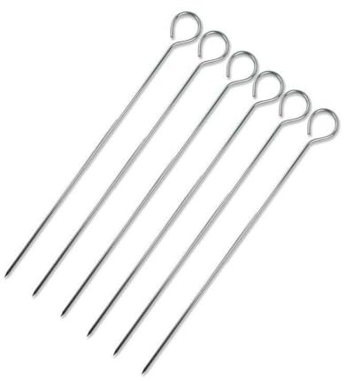 Wooow Lot de 36 pics pour barbecue en métal 6 pièces 20 cm