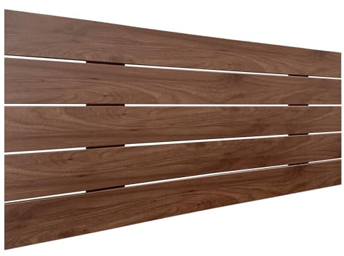 DHOME Sänggavel i Återvunnet MDF-Trä Horisontell Pallstil Pallbädd Inkluderar Beslag (95x46 Palet 5, Valnöt Trä)