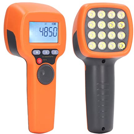 Stroboscope Numérique Portatif Mesurant 60-99999 Tr/min Tachymètre Stroboscopique sans, Haute Précision 0,001% Compteur de Vitesse Stroboscopique LED Rechargeable