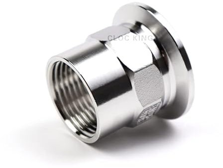BCOMFY 1pc 1/2 3/4 1 1-1/4 1-1/2 2 BSP SS304 Stainless Steel Sanitary Female Thread Hex Ferrule Pipe Fitting Tri Clamp Type(DN32 to Ferrule 50.5)
