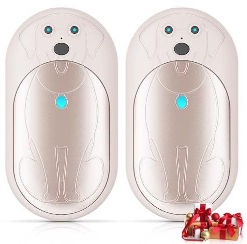 Lepwings Rechargeable Hand Warmers 2 Pack, 6000mAh Battery Long Lasting, 3 Levels Heating Electric Pocket Hand Warmer, Winter Gift for Men and Women, Ideal for Golf Hunting Hiking Outdoor Activities