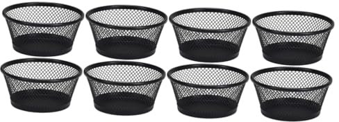STOBOK 8 Stk Büroklammer-Aufbewahrungseimer Push-Pin-Halter Aufbewahrung von Büroklammern Büroklammerbecher Stecknadel Büroklammerhalter aus Mesh multifunktionaler Behälter Schmiedeeisen