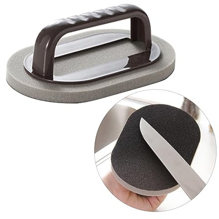 Healeved Cepillo De Esmeril De Limpieza con Mango para Cocina y Herramientas Esponja De Nano Marrón y Manchas Adecuado para Fregaderos Sartenes y Azulejos Fácil De Usar para Limpieza Profunda