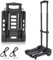 BBWELL Carretilla Plegable Aluminio Ligera 2 Ruedas,Carro de Mano Compacto,Capacidad de Carga 50 KG Cuerda 2 elástica para Mudanzas, Compras, Maletas
