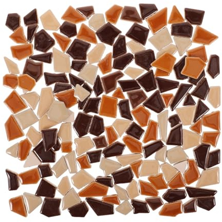SHINEOFI Azulejos 200g por Bolsa para Manualidades de Cerámica Irregulares, Piezas Seguras y Bordes Uniformes para Decoración del Hogar y Baño