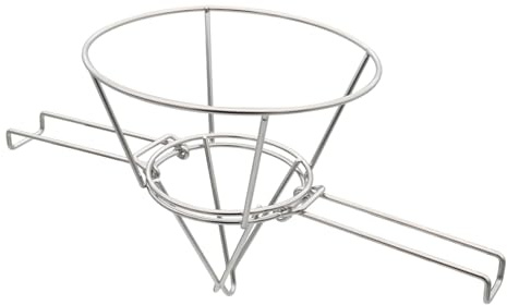 Tktouci Fryer Oil Filter Stand, Deep Fryer Oil Strainer Stand, Stainless Steel Strainer Bracket with Folding Arms for Kitchen Home Hotel