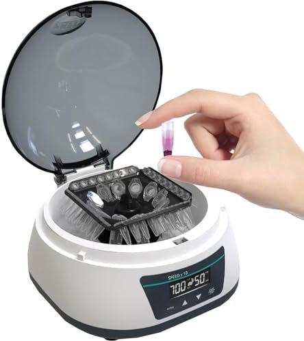 hocvseo Mini Centrifugeuse De Laboratoire, Microcentrifugeuse De Laboratoire De 1000 À 7000 TR/Min, Force Centrifuge De 3286 Xg, pour Tubes À Essai 0.2/05/1.5/2 ML, pour La Recherche Scientifique ﻿