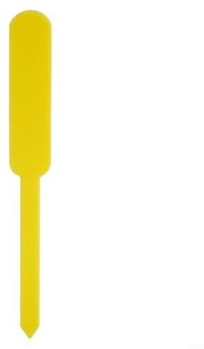 Lot de 100 étiquettes en plastique imperméables pour plantes - Instructions d'entretien - Jaune