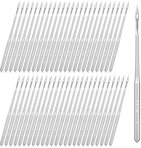 50 PCS Universal Size 90/14 Sewing Machine Needles, Heavy Duty Sewing Machine Needles for Leather Jeans Thickened Fabric Compatible with Kinds of Home Sewings Machines