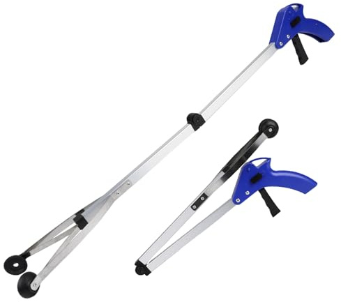 Faltbare Greifer, 83 cm Greifzange für Senioren, Faltbare Greifer für Senioren, Extra Langer Greifarm, Greifhilfe für Senioren Menschen mit Behinderung