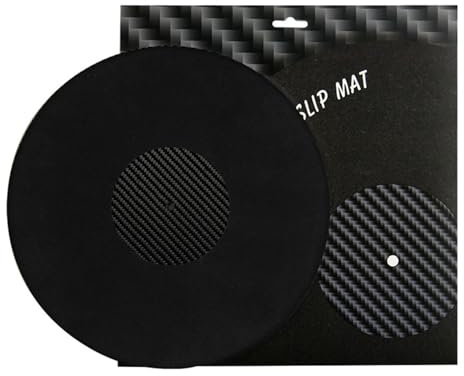 WKabnkn Plateau tournant en fibres de carbone de 30,5 cm pour tourne-disque avec réduction des vibrations pour tourne-disques, accessoires de tourne-disque léger