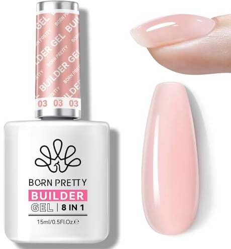 Born Pretty Builder Gel 15ML 8 in 1 Rose Quick Builder Gel für Nägel | In a Bottle Aufbaugel für Gelnägel Verlängerungsgel Verstärkungsgel Nagelkleber Base Top Coat