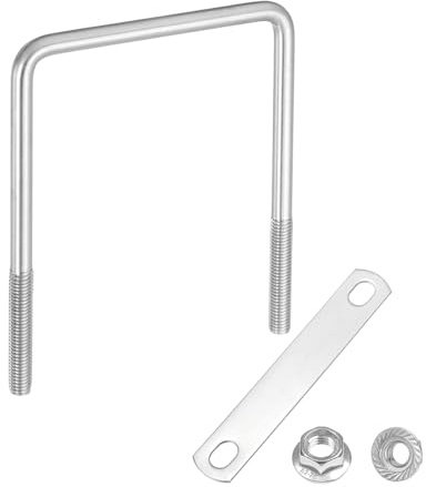 QUARKZMAN Pernos U Cuadrados Internos Con Tuercas 120mm Ancho X 160mm Largo | De 4-3/4 Pulgadas De Ancho M10 6-5/16 Pulgadas De Longitud, Pernos U De Acero Inoxidable 304