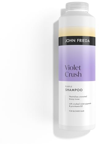 John Frieda Violet Crush Purple Shampoo 500ml. Blonde Hair Toning Care for Brassy Hair and Soft Shine