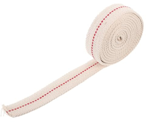 Toyvian Mèche Plate en Coton Beige pour Lampe à Huile et Lanterne | Pièce de Remplacement, Structure Tressée Plate, Installation Facile, Éclairage Camping et Extérieur