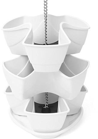 Prosperplast White COUBI 3-tier herb pot with hanger, 6 colours