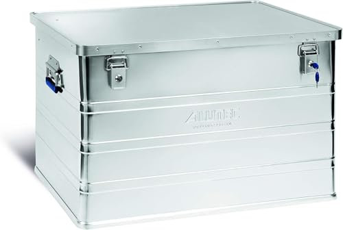 ALUTEC Aluminiumbox Classic 186 (Inhalt 186 ltr., Innenmaße (LxBxH) 760 X 530 X 462 mm/Außenmaße (LxBxH) 785 X 565 X 482 mm, Aufbewahrungsbox, Alubox) 11186