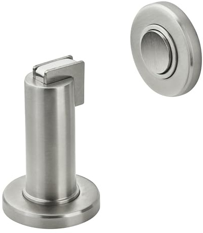 2 x SOTECH Türfeststeller MAGNETO Edelstahl Ø 50 mm Höhe 90 mm | Türpuffer Inkl. Befestigungsmaterial für Wand- u. Bodenmontage