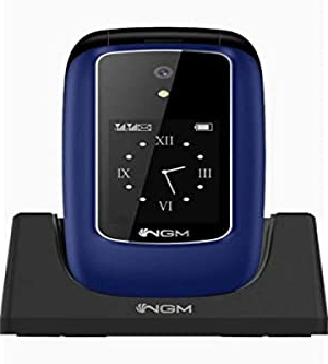 NGM Facile Hit Telefono clamshell Dual SIM, Blu/Nero