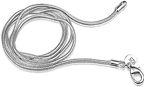 Cunluna 925 Sterling Silber 2mm Schlangenkette Karabinerverschluss Halskette Stilvoll und praktisch