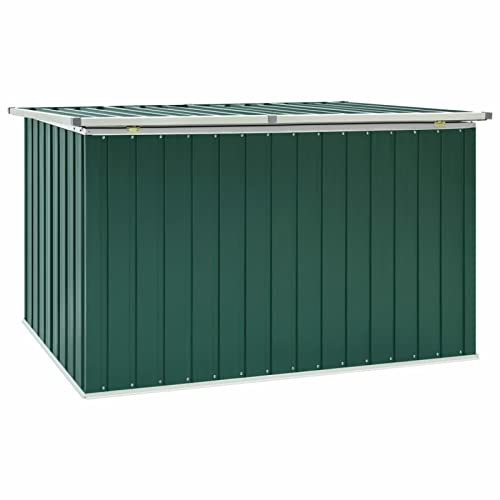Susany Gartenbox Metall Aufbewahrungsbox Gartentruhe Kissenbox Auflagenbox Gartenmöbel Grün 171 x 99 x 93 cm