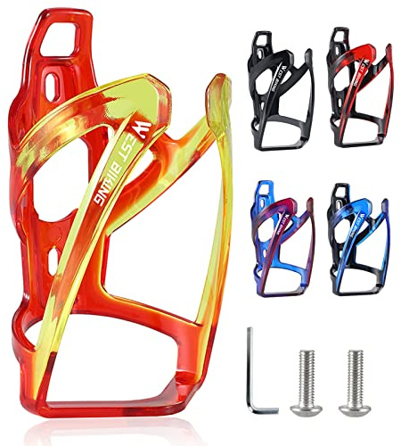 Portabotellas para bicicleta, versión mejorada, soporte para botellas, hermosamente irrompible, ligero, soporte para botella de agua, para bicicleta de montaña, de carretera o de montaña