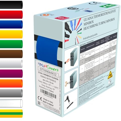 MarketConnect® Guaina Termorestringente Ø 1,6 mm, L 15mt • BLU • MINIBOX 2:1 STANDARD