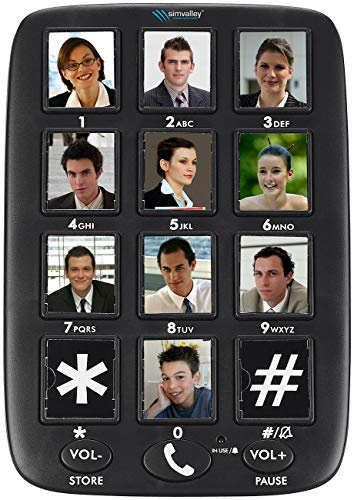 simvalley Communications Senioren Festnetztelefon: Senioren-Festnetz-Telefon Versandrückläufer (Haustelefon, Seniorentelefon mit Bildern, Freisprecheinrichtung)