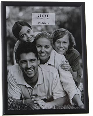 Set de 2 Portafotos para fotografia de 15x20cm de Aluminio en Negro 16,8x21,8x2cm