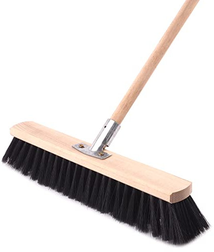 BAUSTER® Robuster Hausbesen 500 mm Stabiler mit 120 cm Stiel Straßenbesen Industriebesen Hallenbesen Gartenbesen Handbesen für Straßen und Gehwege Zimmerbesen Außenbesen