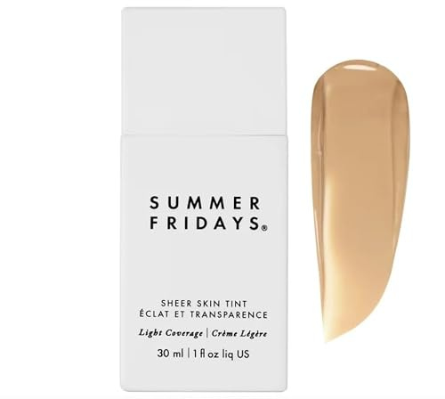 Summer Fridays Sheer Skin Tint - Skin Tint with Hyaluronic Acid - Helps Diminish Uneven Skin Tone - Sheer to Light Coverage - Shade 2 - Light with Cool Undertones (1 Fl Oz)