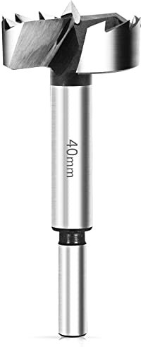 BAIDETS Forstnerbohrer 40mm - Forstner Bohrer für Holz, Forstner Bits mit Rundschaft, Zubehör Bohrmaschine