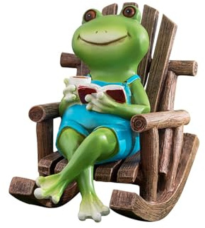 Tauzveok Yoga Frosch Deko Statue, Meditation Dekofigur, Moderne Abstrakte Figuren, Dekoration Wohnzimmer Schlafzimmer Büro Regal, Geschenke Für Frauen,Frog a