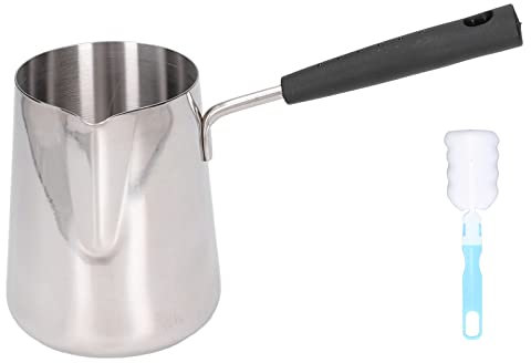 Cafetière Turque, Chauffe-café Et Beurre En Acier Inoxydable De 600 Ml, Fondue De Chocolat Et De Beurre Avec Poignée Résistante à la Chaleur, Surface Brillante Facile à Nettoyer Pour la Cuisine à Domi