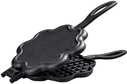 AuLYn Gaufrier En Fonte En Forme De Cœur, Marmite À Gaufres, Sans Caractère Collant, Sans Fumée, Épaississant, Adapté Aux Gâteaux Et Aux Gaufres